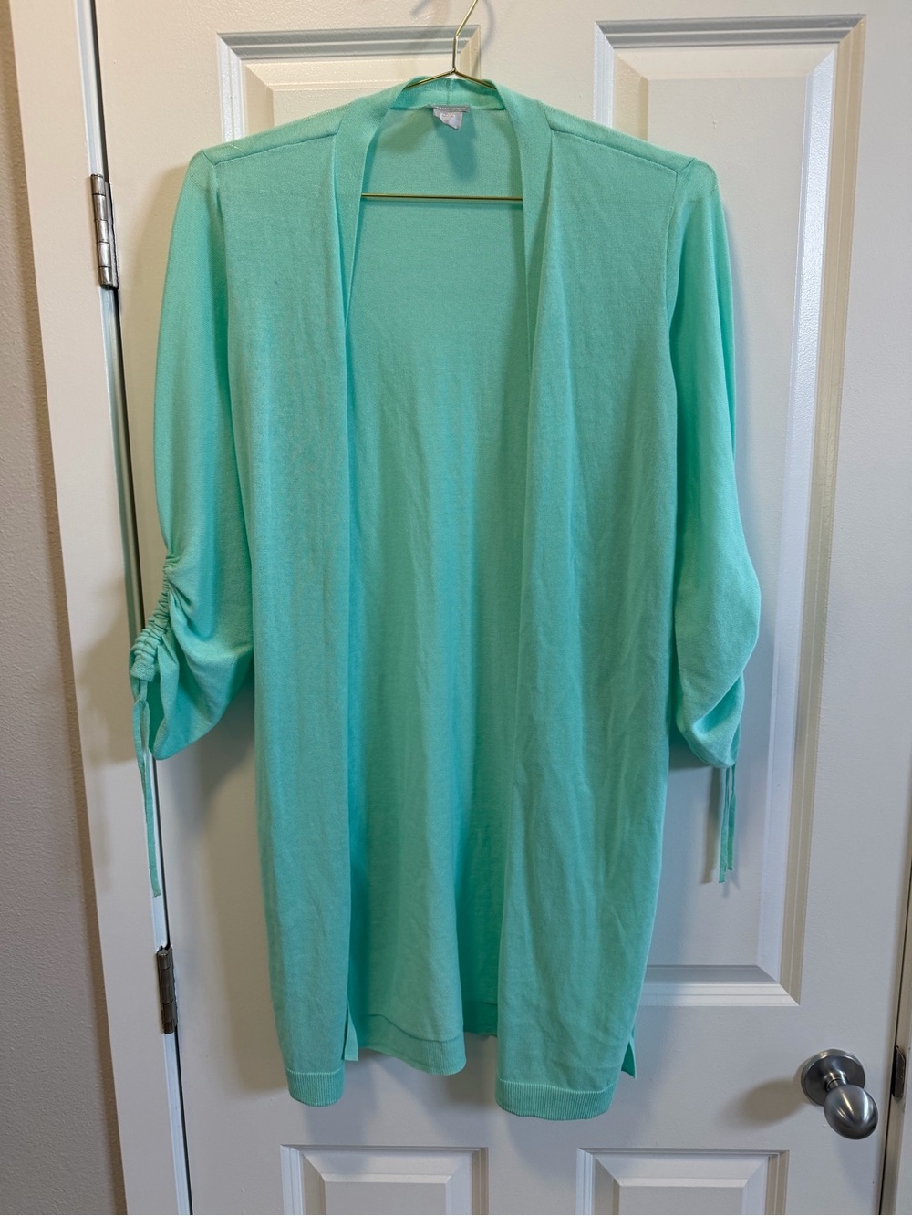 Chico’s aqua color cardigan sweater